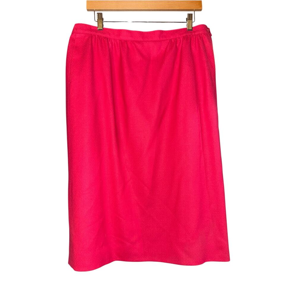 New Vintage Pendleton Virgin Wool Midi Skirt Women's 18 Barbie Pink Spring Event